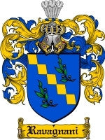 Ravagnani coat of arms family crest download