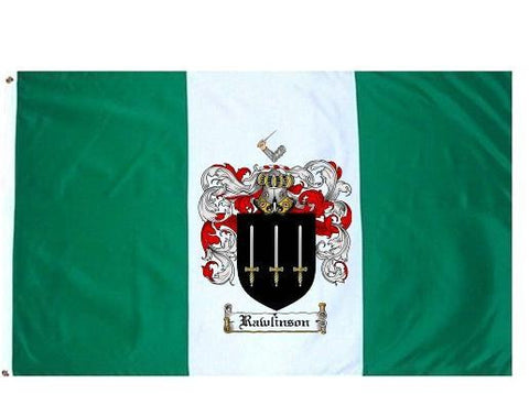 Rawlinson family crest coat of arms flag