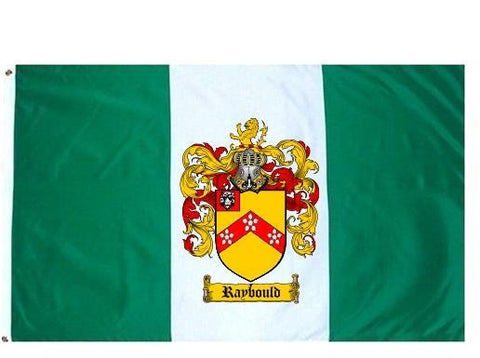 Raybould family crest coat of arms flag