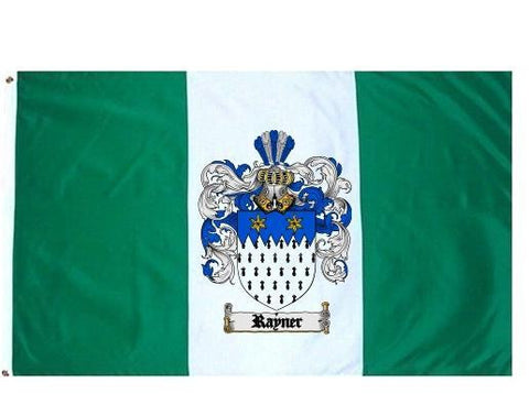 Rayner family crest coat of arms flag