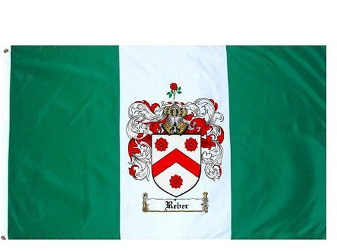 Reber family crest coat of arms flag