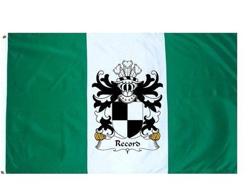 Record family crest coat of arms flag