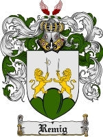 Remig coat of arms family crest download