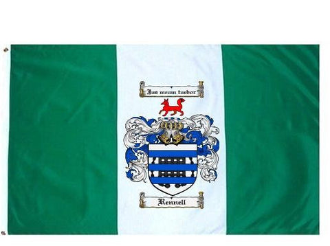 Rennell family crest coat of arms flag