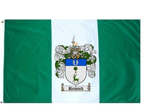 Rennick family crest coat of arms flag