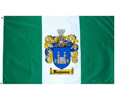 Requenez family crest coat of arms flag