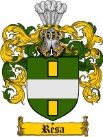 Resa coat of arms family crest download