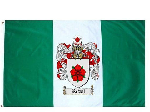 Ressel family crest coat of arms flag