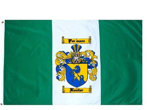 Reuter family crest coat of arms flag
