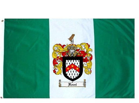 Revel family crest coat of arms flag