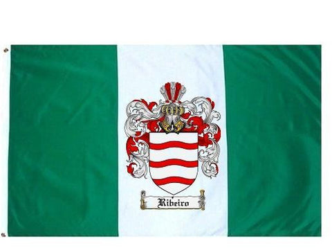 Ribeiro family crest coat of arms flag