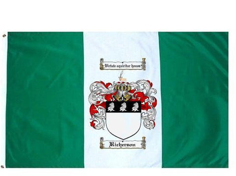 Richerson family crest coat of arms flag