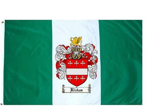 Rickes family crest coat of arms flag