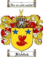 Riddick coat of arms family crest download