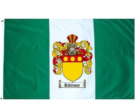 Ridenour family crest coat of arms flag