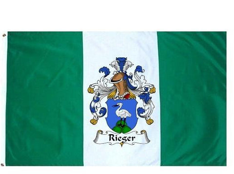 Rieger family crest coat of arms flag