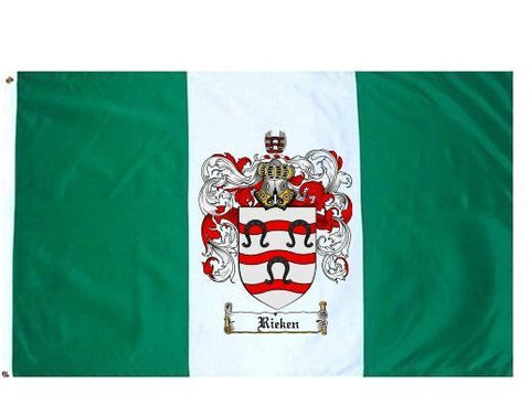 Rieken family crest coat of arms flag