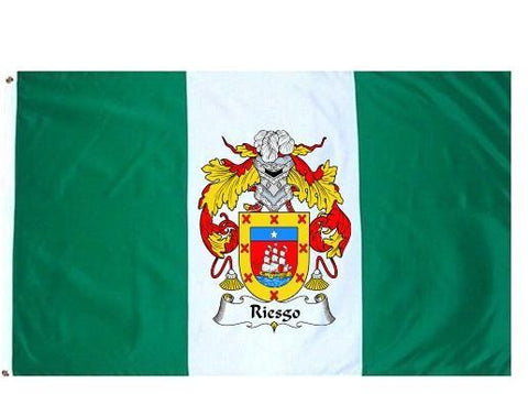Riesgo family crest coat of arms flag