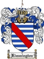 Rimmington coat of arms family crest download