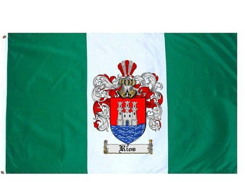 Rios family crest coat of arms flag