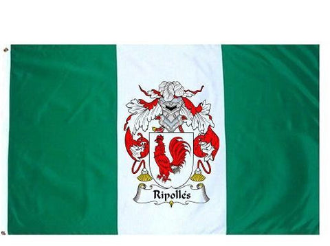Ripolles family crest coat of arms flag