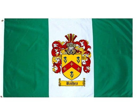 Rishea family crest coat of arms flag