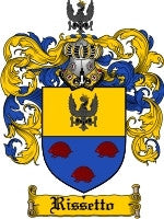 Rissetto coat of arms family crest download