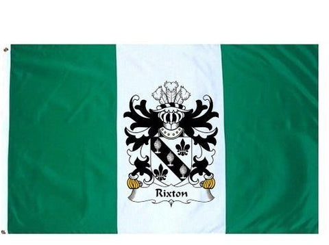 Rixton family crest coat of arms flag
