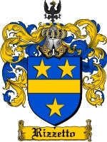 Rizzetto coat of arms family crest download