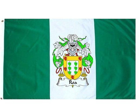 Roa family crest coat of arms flag