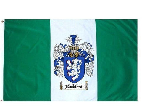 Roakford family crest coat of arms flag