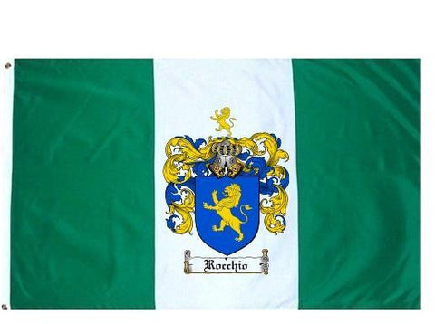 Rocchio family crest coat of arms flag
