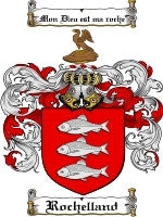 Rochelland coat of arms family crest download