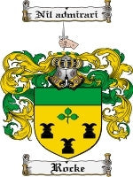 Rocke coat of arms family crest download