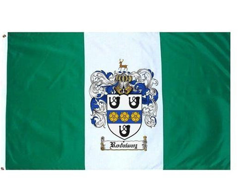 Rodaway family crest coat of arms flag