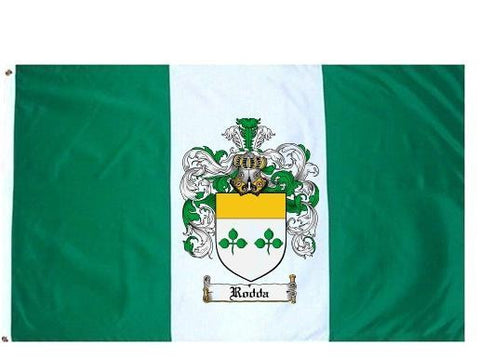 Rodda family crest coat of arms flag