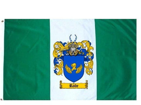 Rode family crest coat of arms flag
