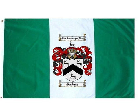 Rodger family crest coat of arms flag