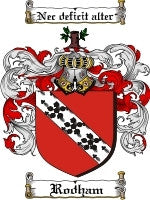 Rodham coat of arms family crest download