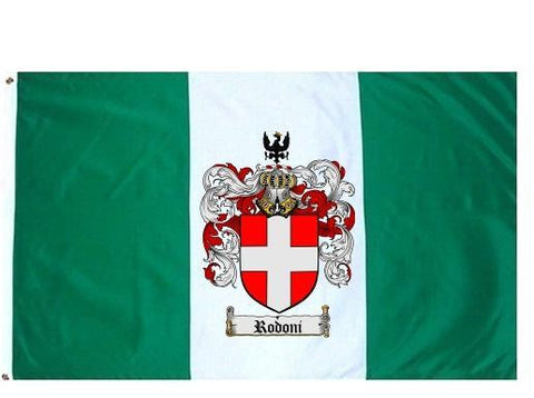 Rodoni family crest coat of arms flag