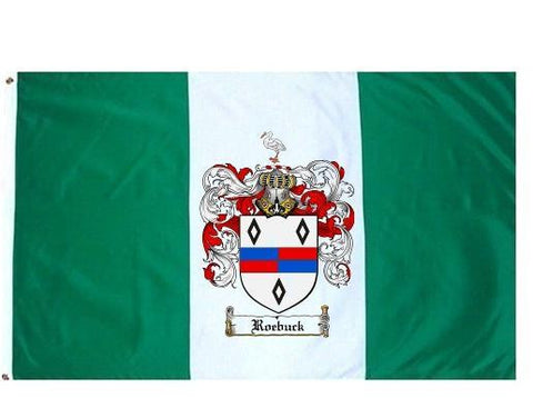 Roebuck family crest coat of arms flag