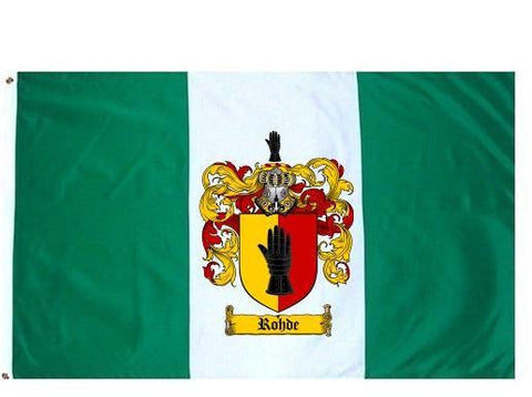 Rohde family crest coat of arms flag