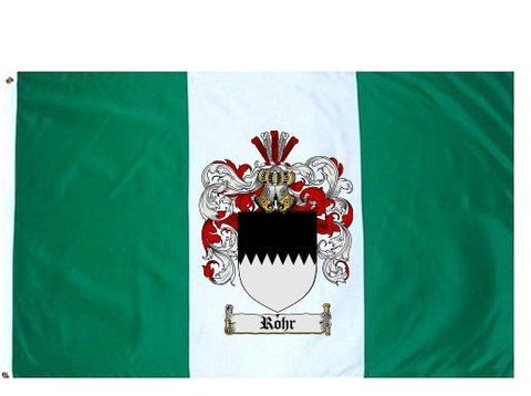 Rohr family crest coat of arms flag