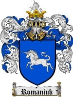 Romaniuk coat of arms family crest download