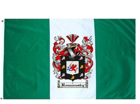 Romanosky family crest coat of arms flag