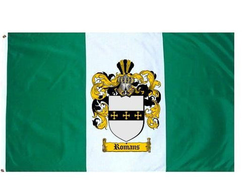 Romans family crest coat of arms flag