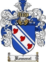 Romenel coat of arms family crest download