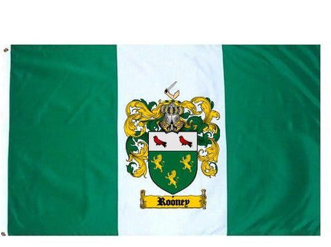Rooney family crest coat of arms flag