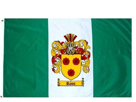 Roos family crest coat of arms flag