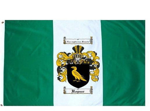 Ropear family crest coat of arms flag